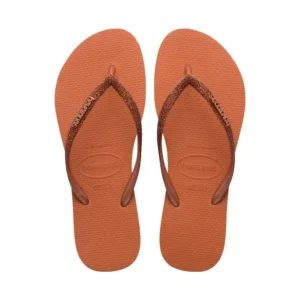 Havaianas mujer. Slim glitter naranja